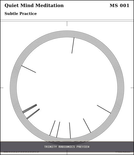 Quiet Mind Meditation Radial radionics card preview