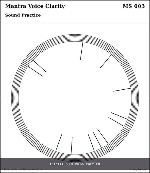 Mantra Voice Clarity Radial radionics card preview