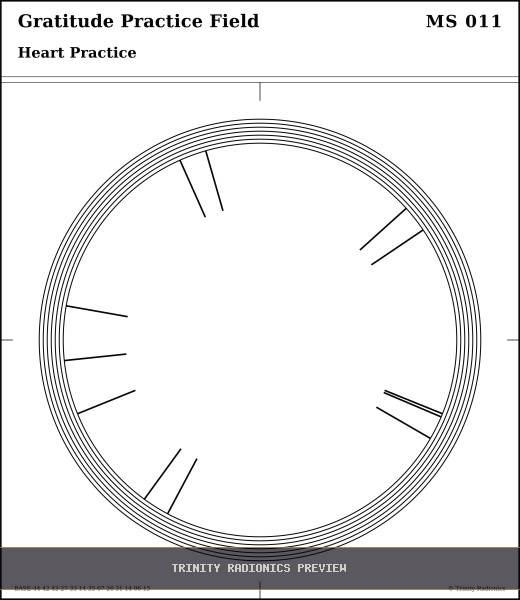 Gratitude Practice Field Radial radionics card preview
