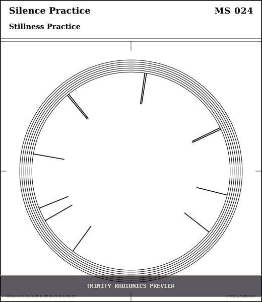 Silence Practice Radial radionics card preview