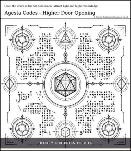 Open the doors of the 5th Dimension, attract light and higher knowledge Quantum radionics card preview