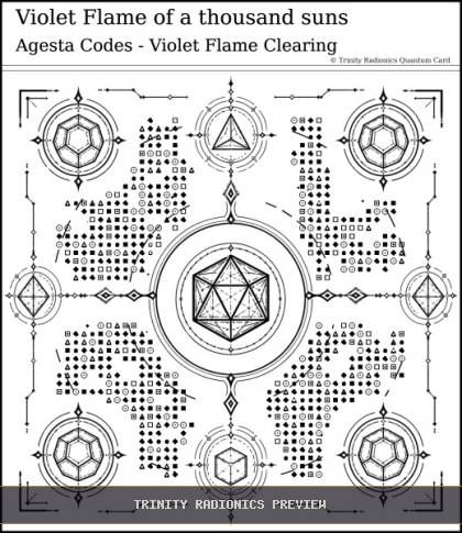 Violet Flame of a thousand suns Quantum radionics card preview