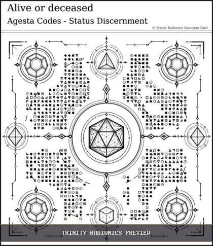 Alive or deceased Quantum radionics card preview