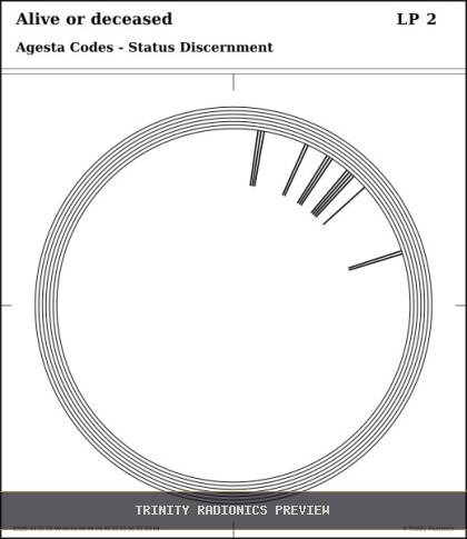 Alive or deceased Radial radionics card preview