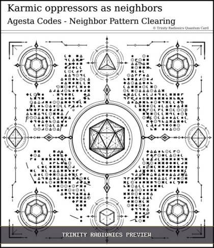Karmic oppressors as neighbors Quantum radionics card preview
