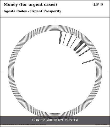 Money (for urgent cases) Radial radionics card preview