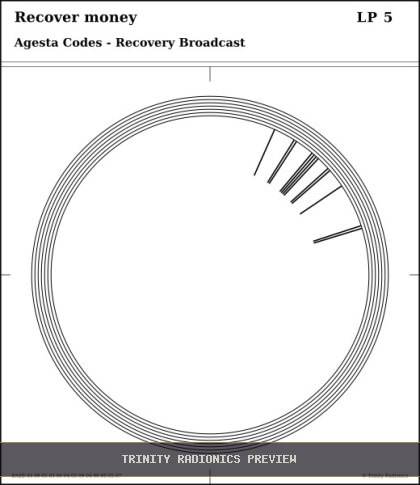 Recover money Radial radionics card preview