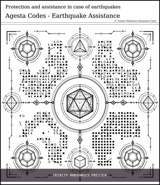Protection and assistance in case of earthquakes Quantum radionics card preview
